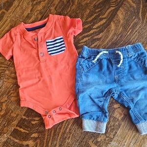 Cat & Jack Vibrant Orange Baby Onesie